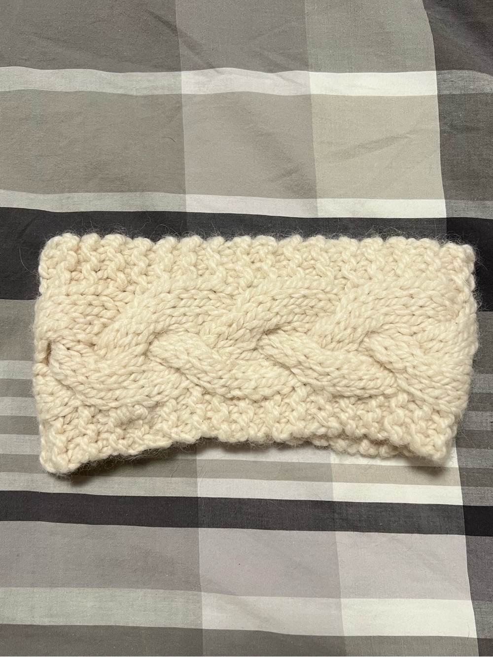 Wool Cream Cable Knit Headband - Women Accessories